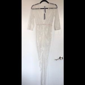 Lionness x weworewhat white lace coverup NWT